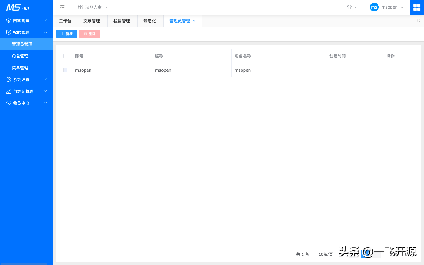 「开源」基于MIT开源协议，可直接商用无需授权的CMS内容管理系统