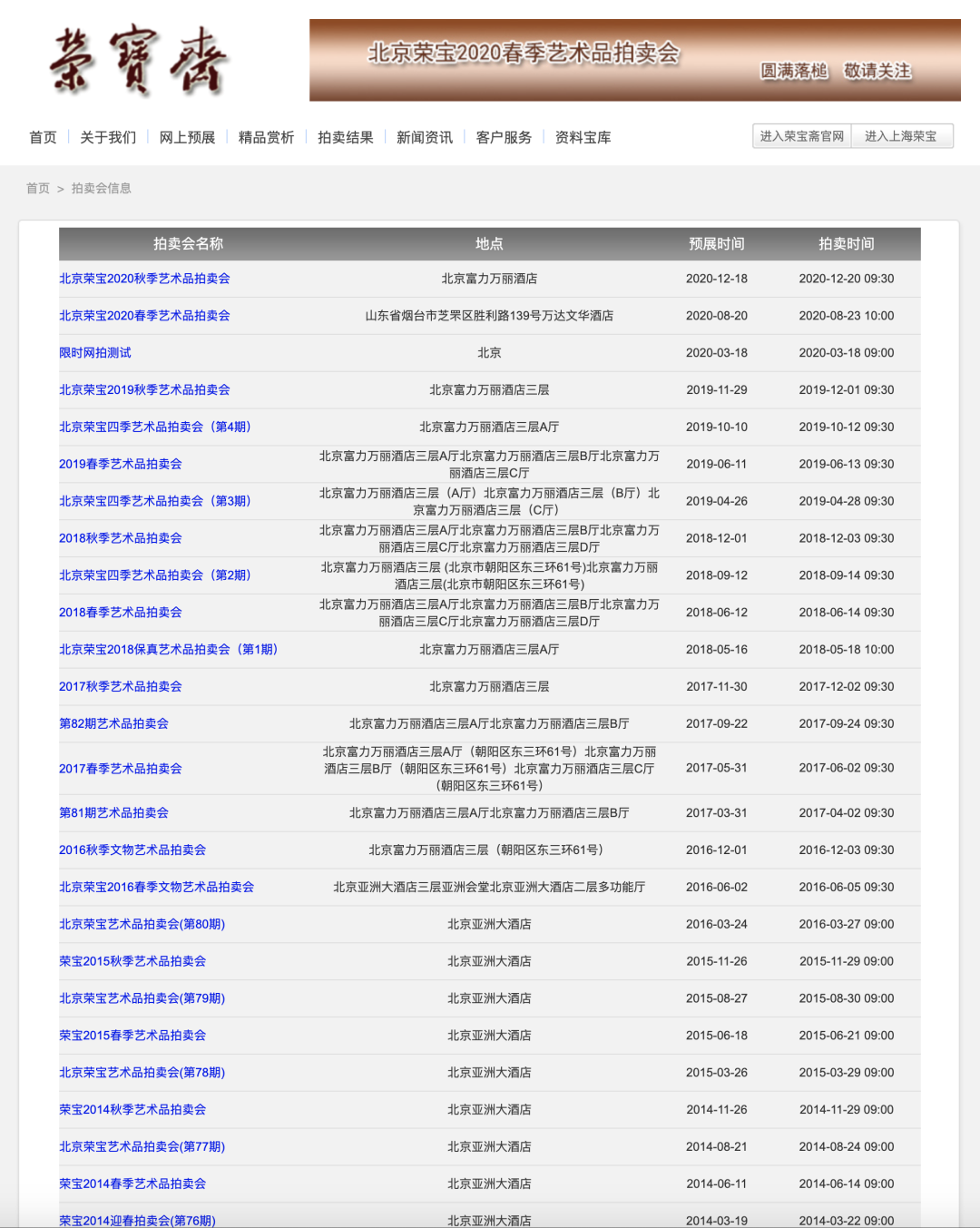 北京荣宝2020秋拍电子图录来啦