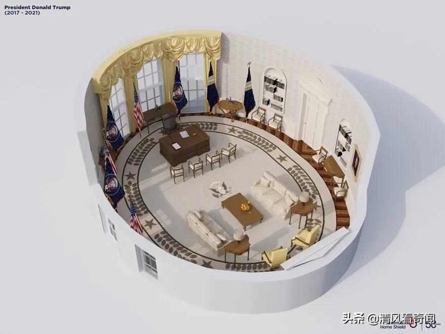 美国总统办公室渲染图,特朗普选窗帘太讽刺,
