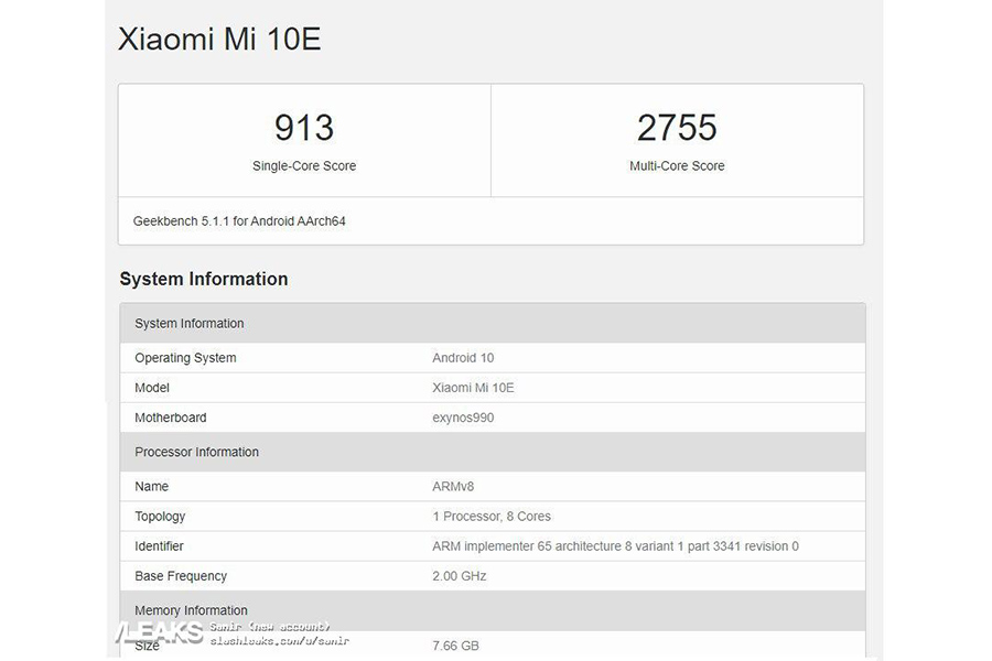 小米10E现身：依然是旗舰级配备，但此次竟然无需骁龙865了