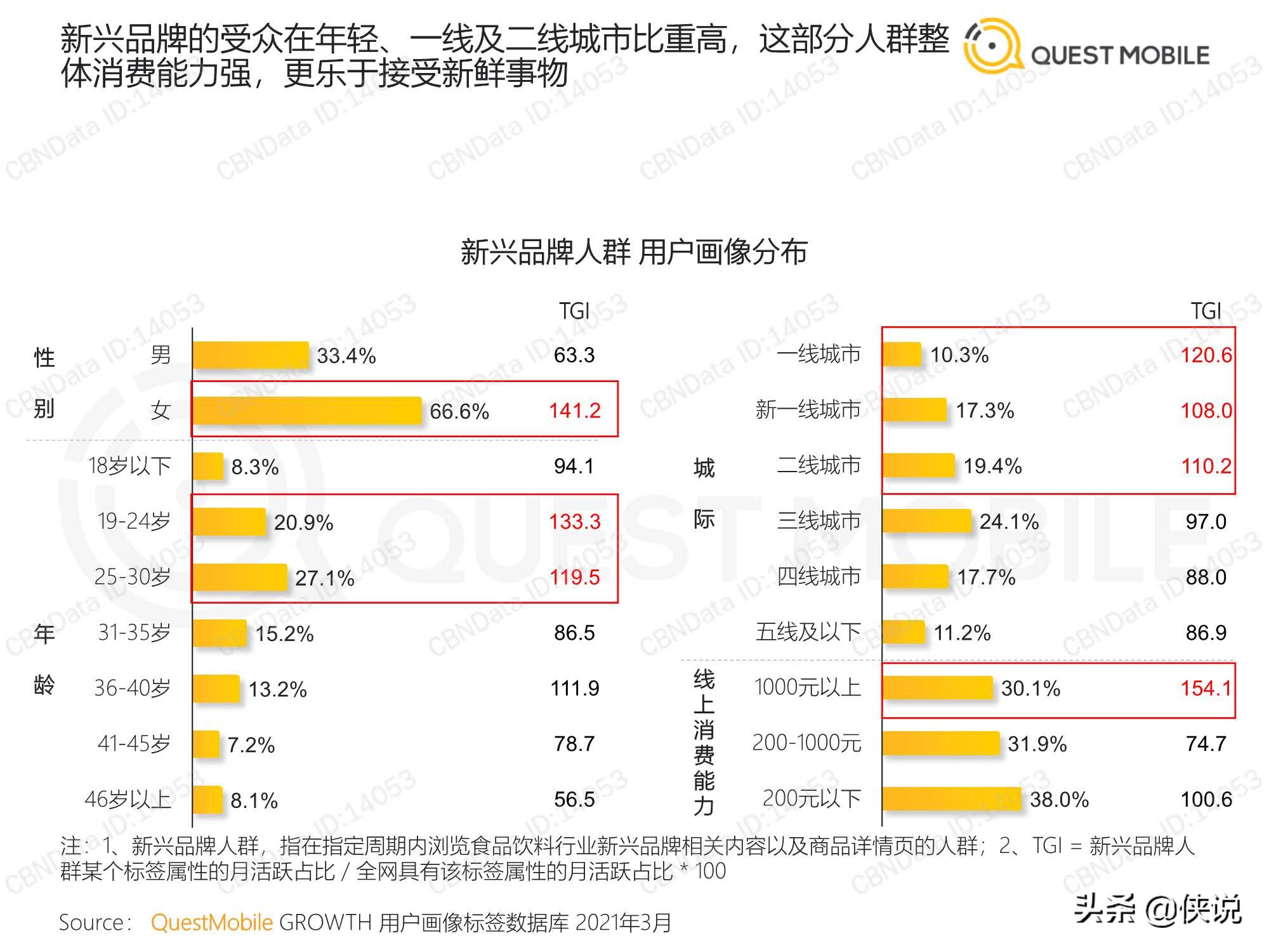 食品饮料行业新兴品牌数字化营销洞察报告（QuestMobile）