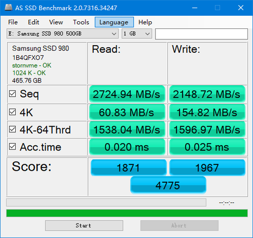 读取超3500MB/S 三星980 nvme m.2高性能固态硬盘评测