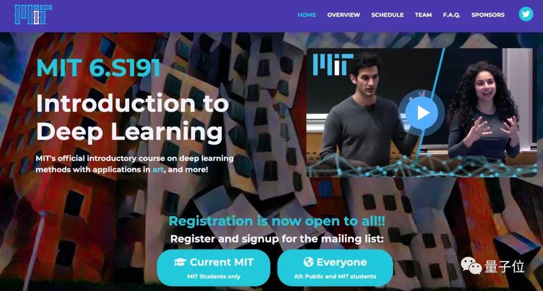 MIT喊你来上课，深度学习课程，免费的那种 | 资源