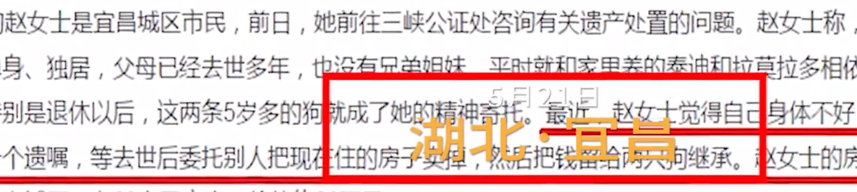单身女子将60万遗产留给狗，公证处：从业几十年第一次遇到这种诉求