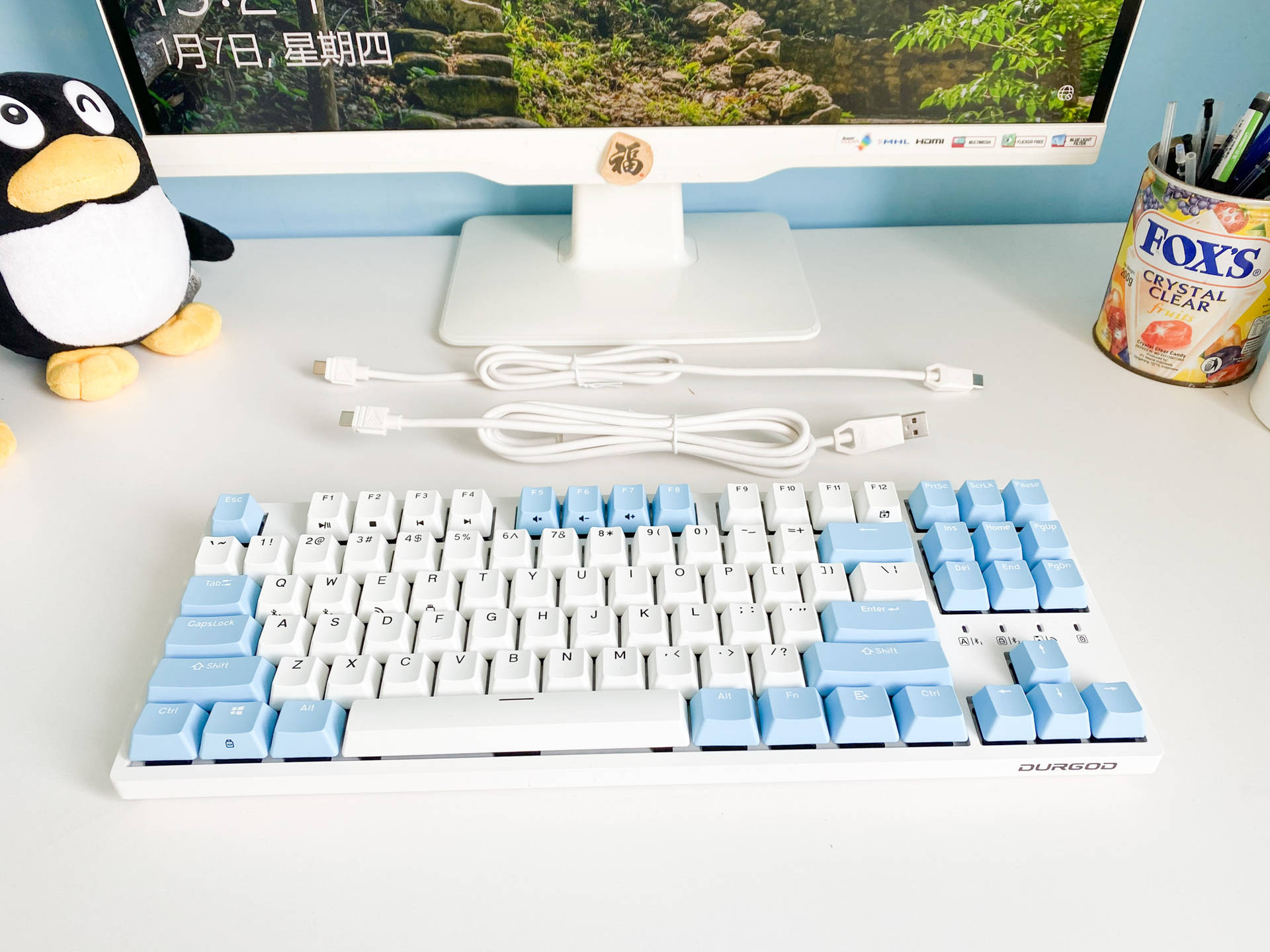 打字游戏都适合？入手原厂樱桃轴杜伽K320W三模机械键盘