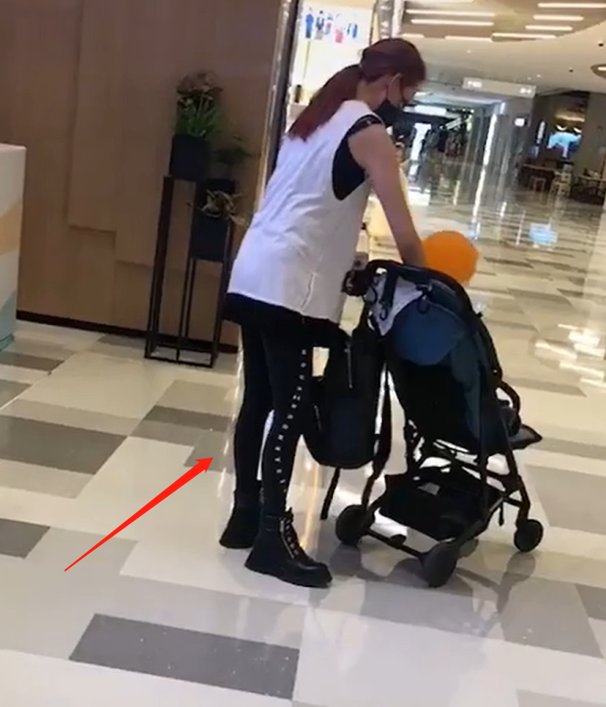 蔡少芬和张晋现身游乐园！两岁儿子正脸罕曝光，浓眉大眼五官精致