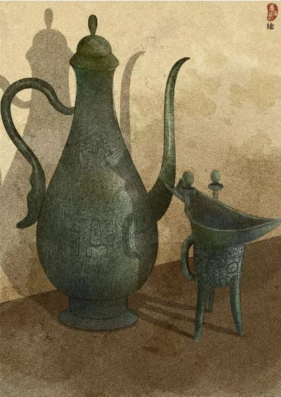古风美物插画 | 裁为合欢扇，团团似明月
