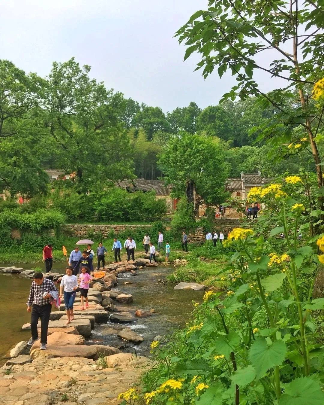 美丽乡村新县西河湾古村落