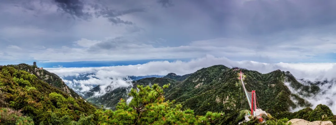天蒙山巅热血归来|山东省唯一硬式高空极限蹦极、全国唯一景区千米高空滑翔伞,等你来挑战!
