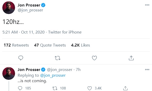 知名爆料人暗示：苹果 iPhone 12 系列不支持 120Hz 刷新率