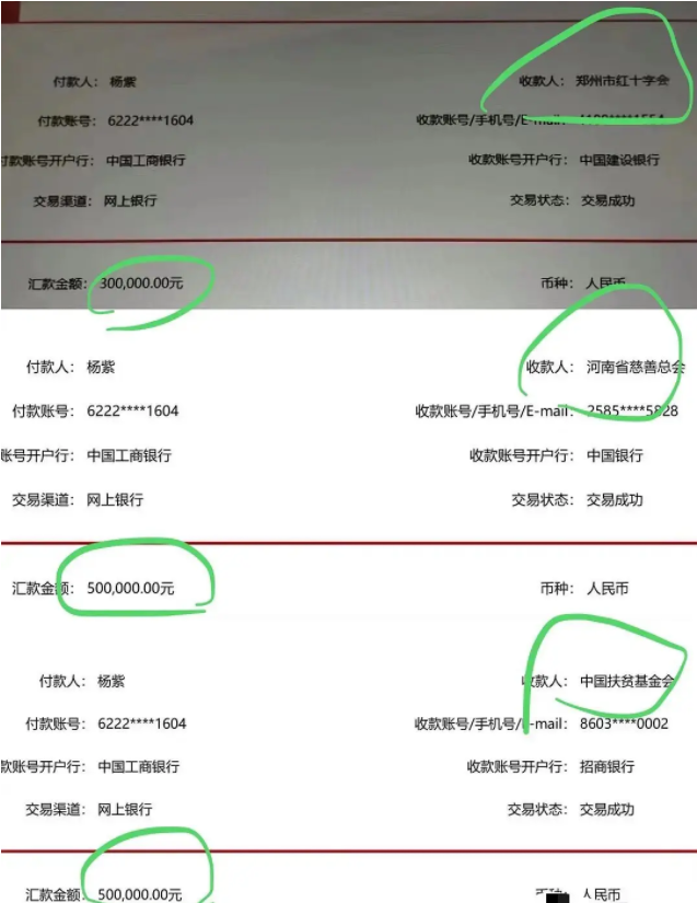 众星捐款河南，杨紫明面捐30万被骂，得知真情后打了多少人的脸