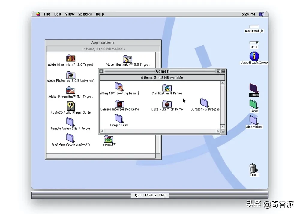 二十多年前的macOS是什么样？不用装机亲自体验