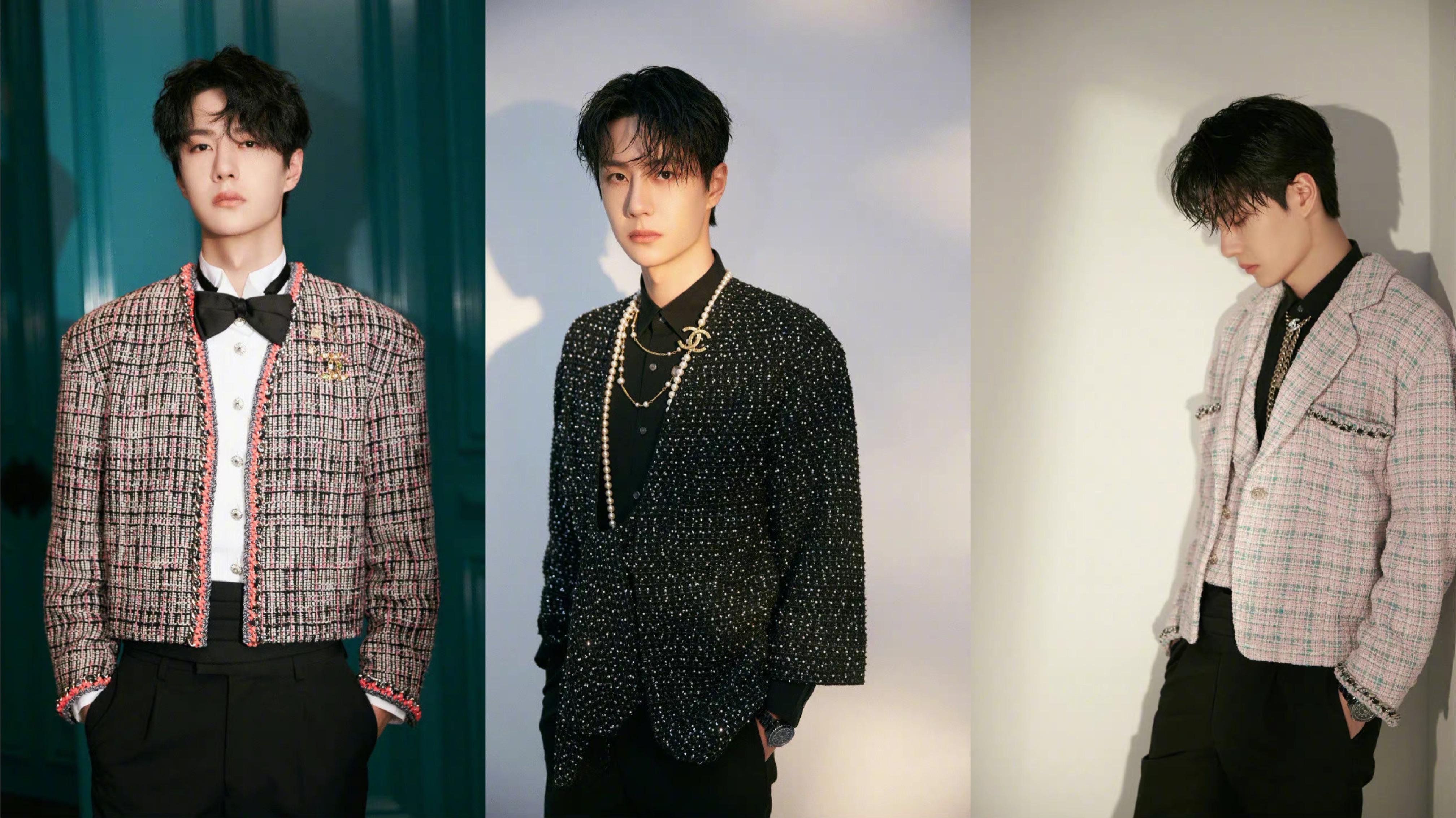 王一博小香风造型超吸睛 不愧是百变王子的代表 尽显优雅迷人感 时尚 蛋蛋赞