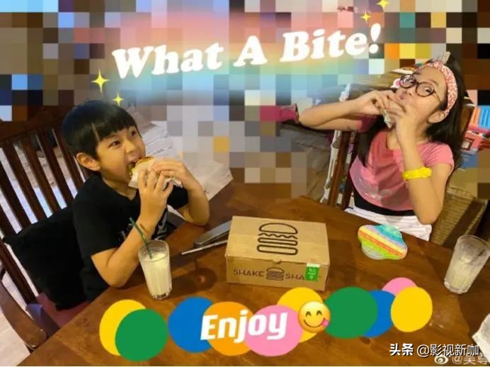 吳尊曬一雙兒女，吃相誇張又搞笑，稱一​​家幸福食神