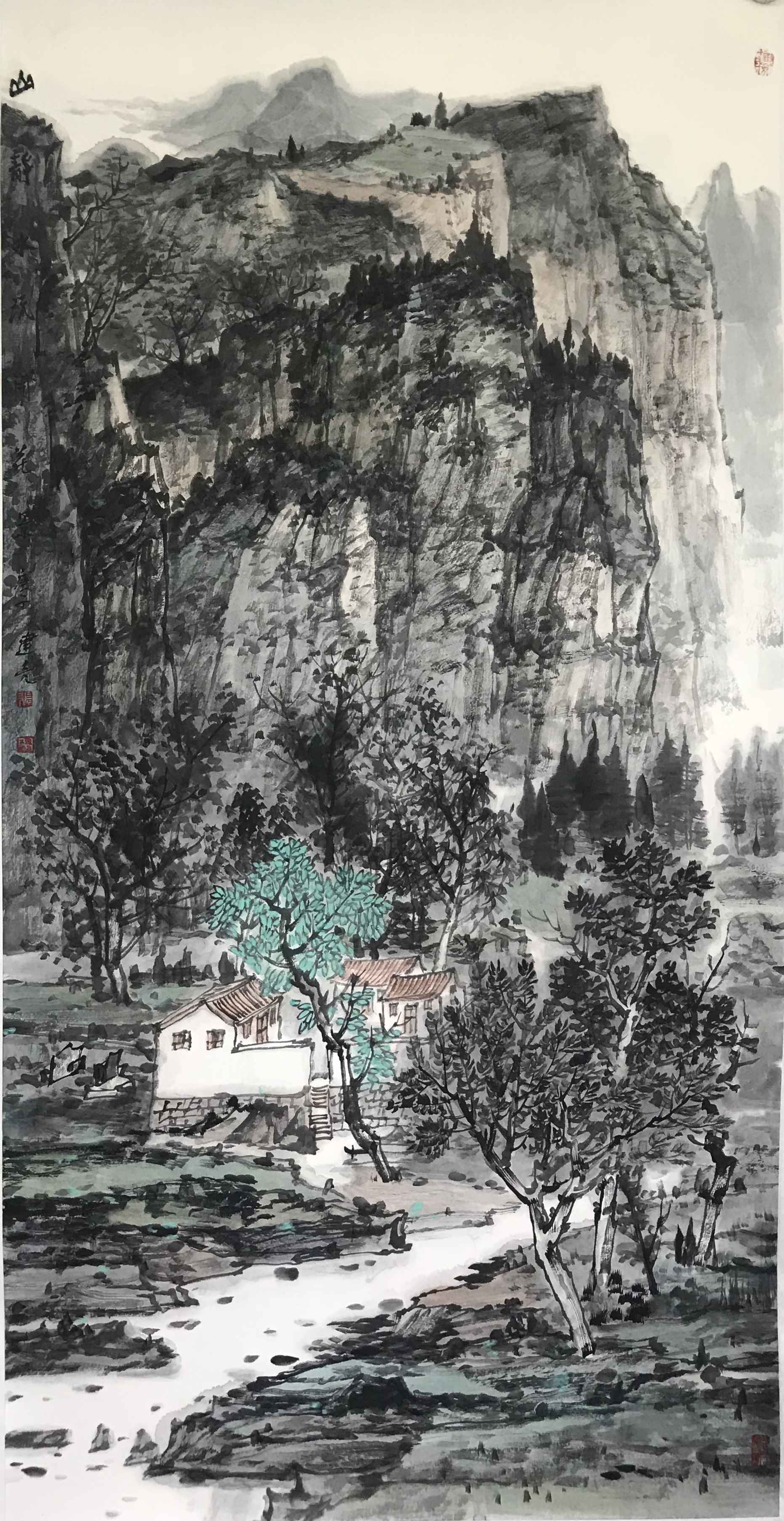 当代画家 水墨画|平分秋色，阳阳说画国庆中秋书画展——壮丽山河