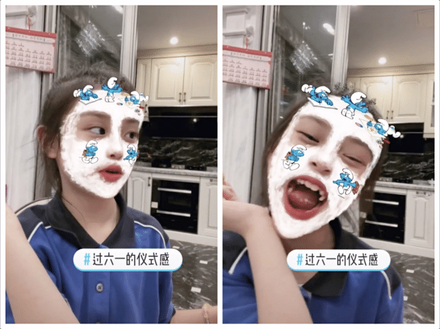 李小璐深夜为女儿准备六一礼物，甜馨穿校服可爱出镜，贾乃亮缺席