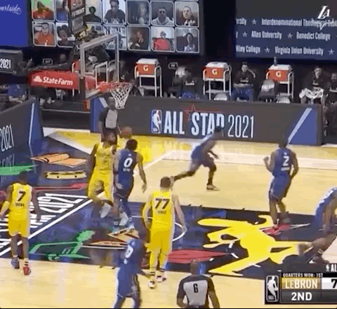 詹姆斯队连续4年赢下全明星赛！字母哥获MVP，当成总决赛打了