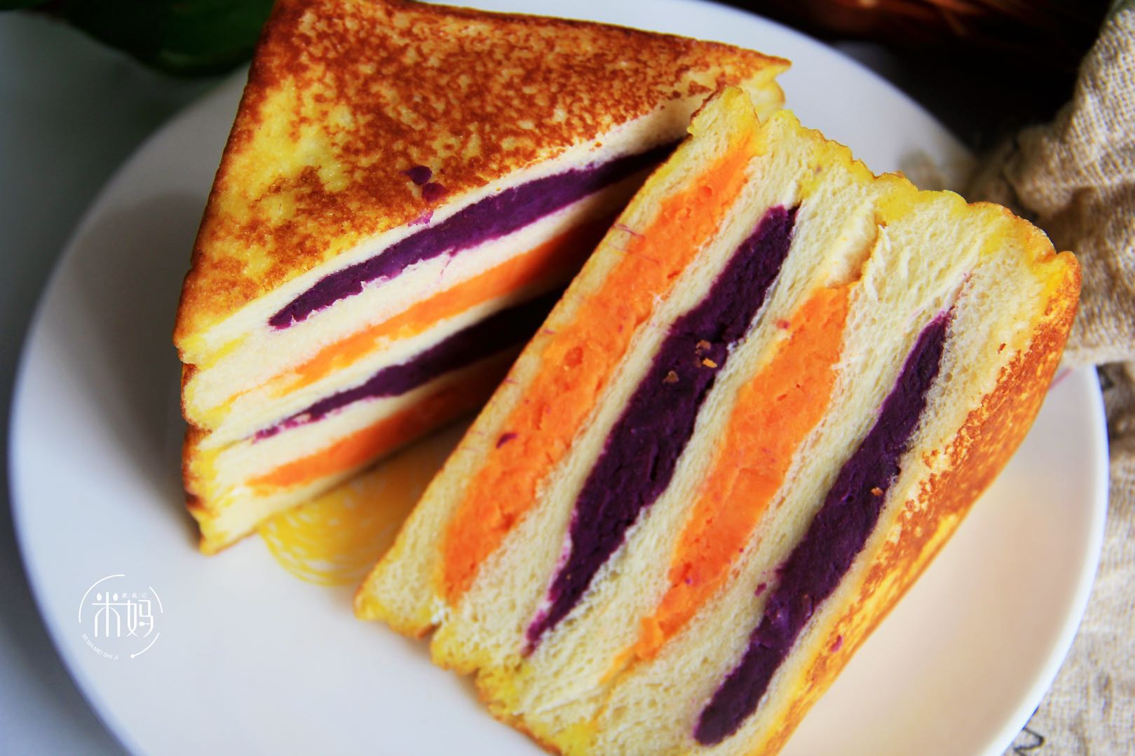 图片[1]-彩虹三明治做法步骤图 营养又好吃补充能量不长肉-起舞食谱网
