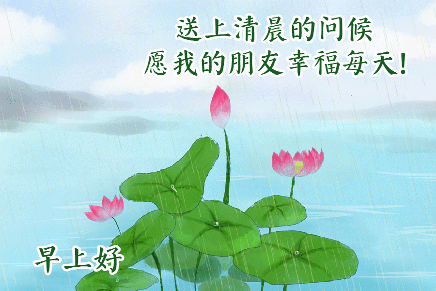好看的早上好的祝福语图片大全，唯美早上好动态表情包图片
