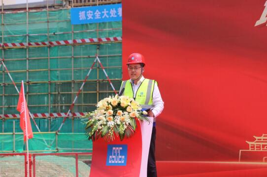 中建七局南方公司东莞万象府回迁地块项目地下室封顶