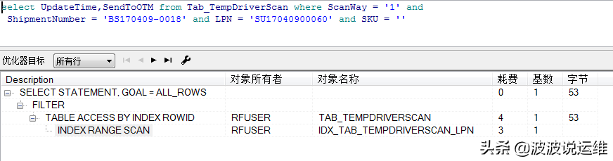 记一次生产环境存储过程优化的过程（42秒-->0.06秒）