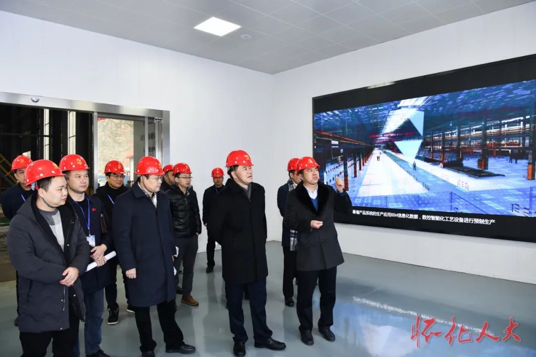在怀全国和省人大代表集中视察我市制造业发展