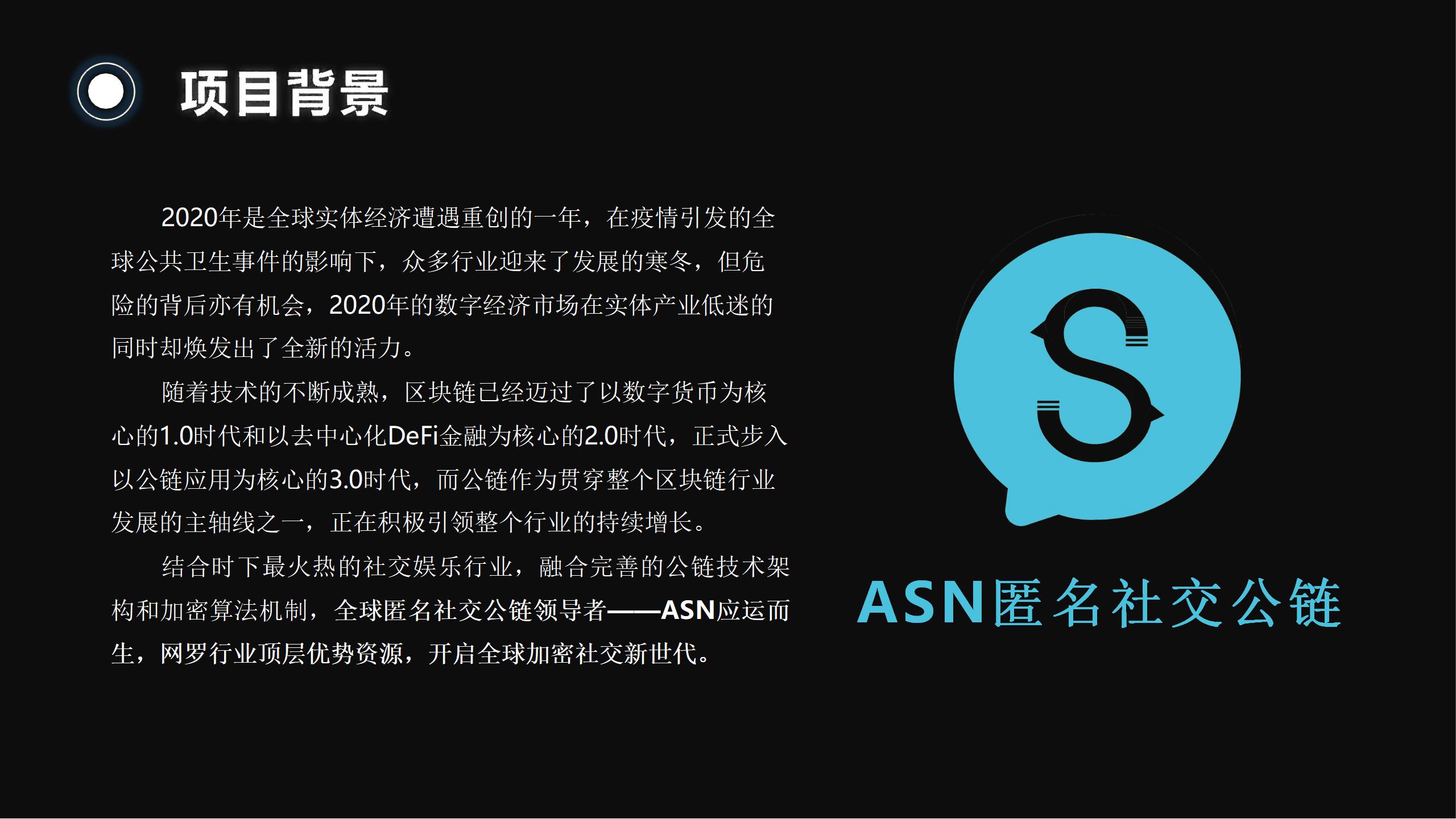 全球匿名社交公链领导者—ASN匿名社交公链