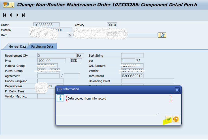 SAP PM 初级系列11 - 维修工单触发采购申请