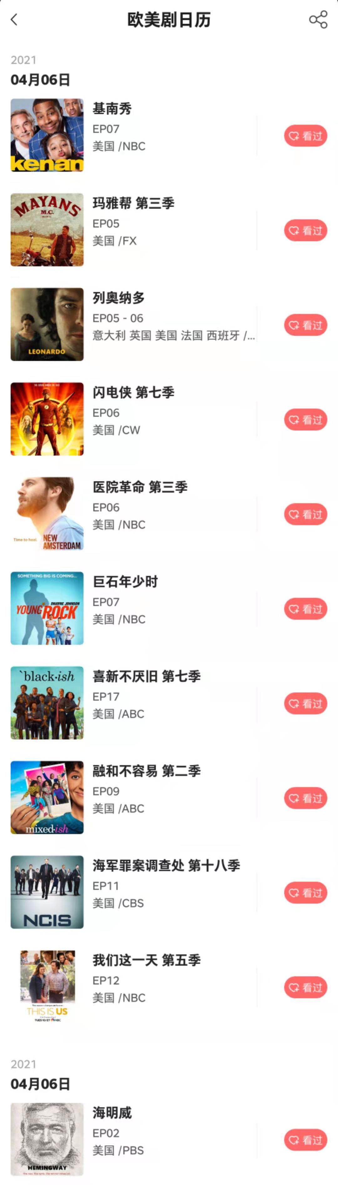 全网最全追剧日历:4月6日- 欧美剧日历(11部剧)