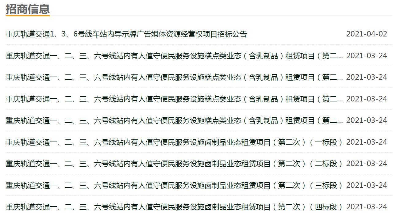在重庆轨道站内开店需要多少钱？签3年合同，单店租金最高超20万