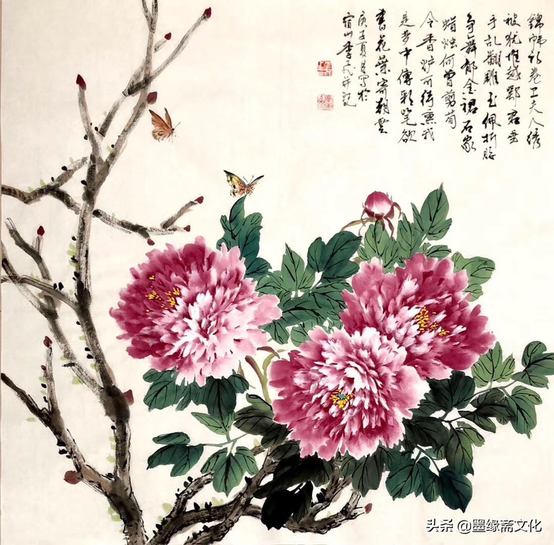 李飞国画-牡丹画系列作品赏析