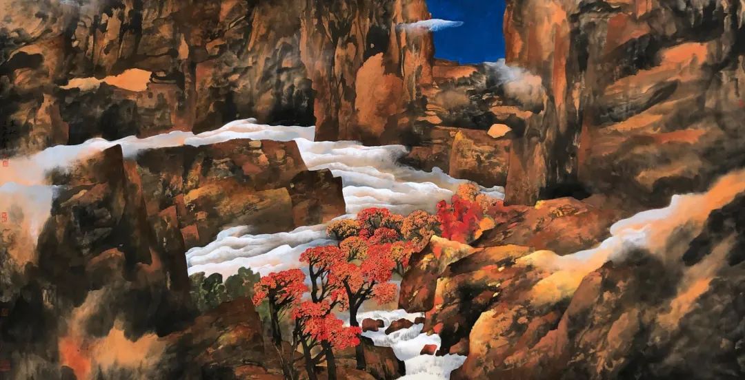武剑飞:中国现代重彩山水艺术的开拓者
