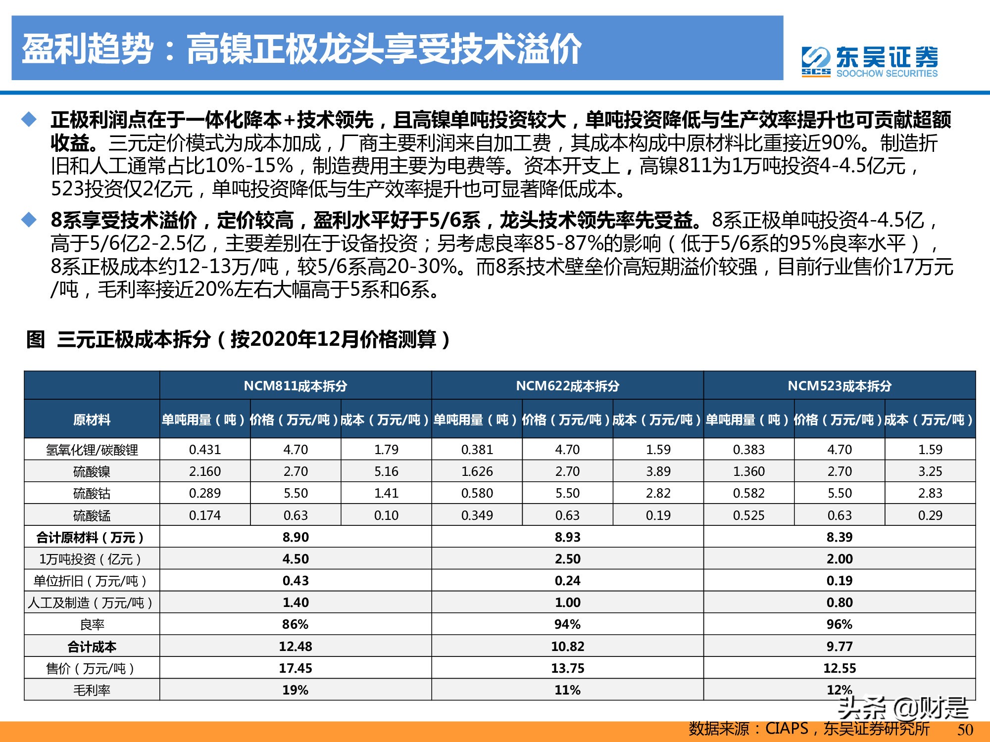 锂电池产业研究：高镍未来已来，龙头涅槃见云开