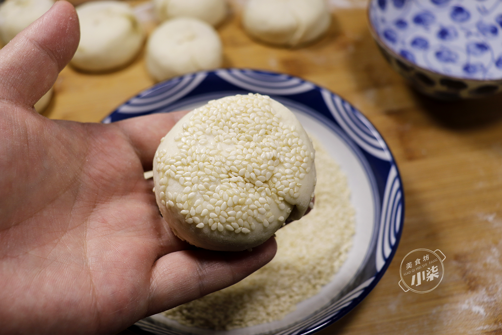 图片[14]-芝麻烧饼这样做吃着才过瘾 外皮酥软层次多 好吃不上火 太香了-起舞食谱网