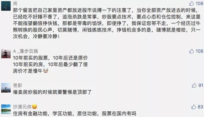 中国楼市是中国经济最大底盘！弃房炒股，99%赔