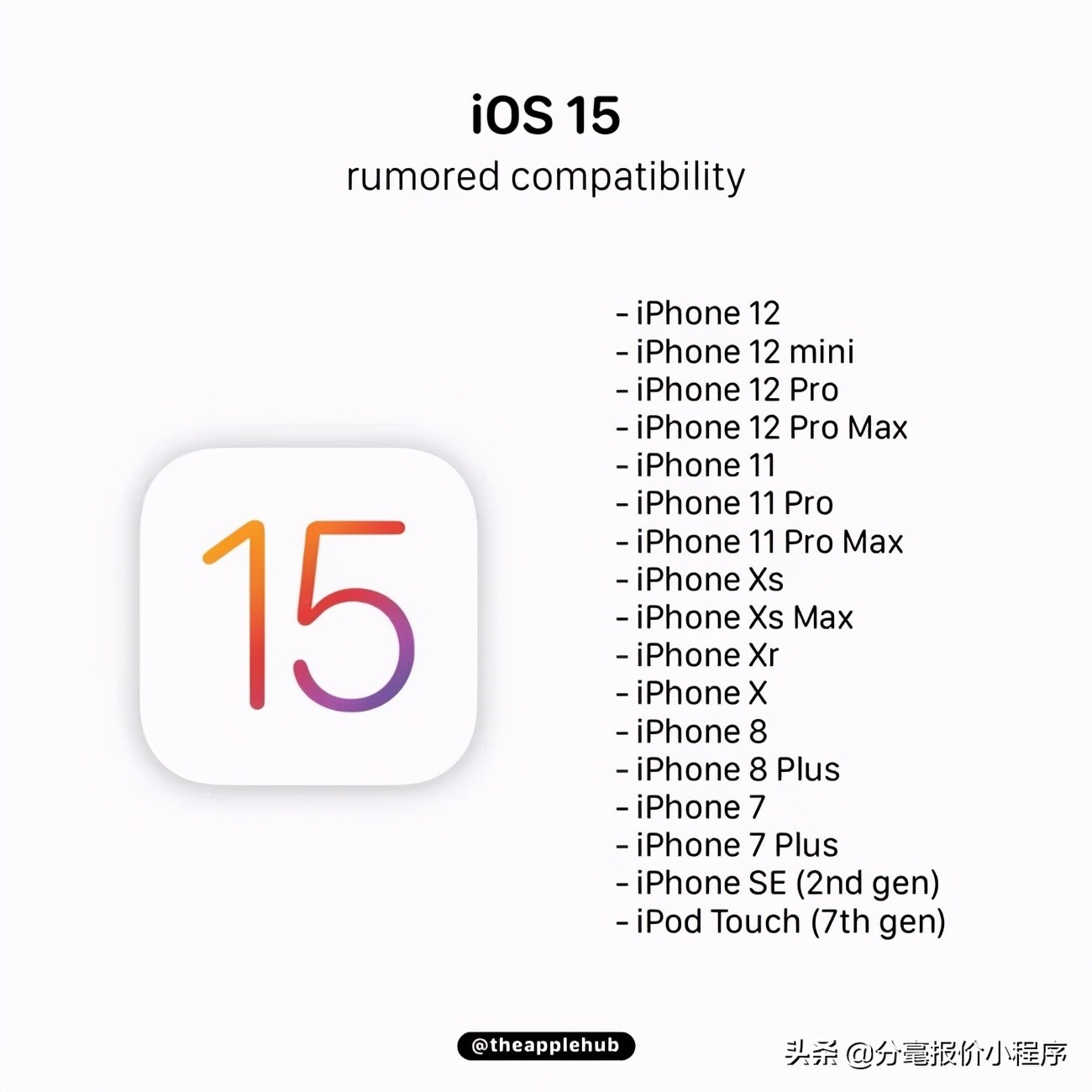 ​iOS 15确定了！但这几款机型凉了…