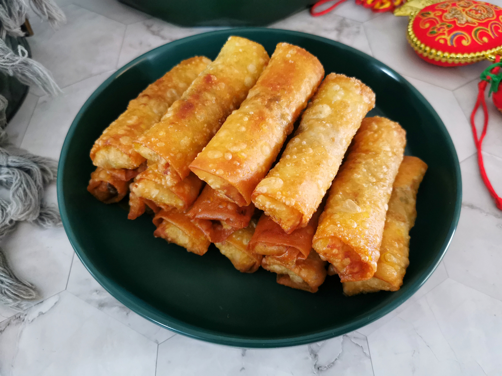 快立春了，教你春捲懶人做法，無需揉麵，我家最愛薺菜豬肉餡兒