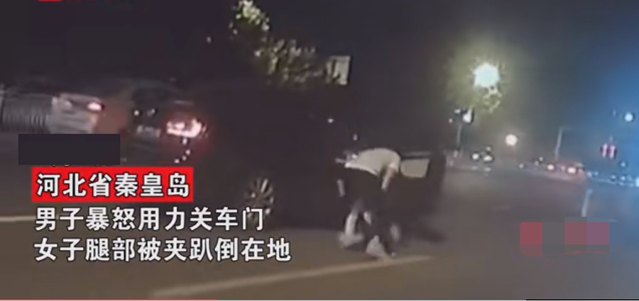 女子多次被宝马男拽头发,被扔下车后竟还想坐车,网友:太痴情