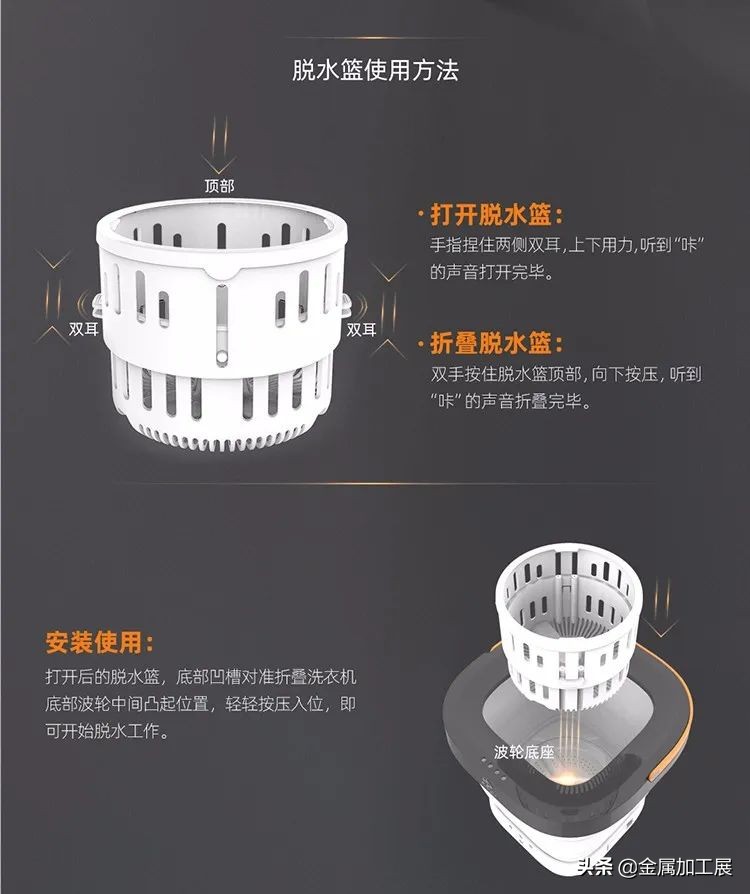 中国“新式洗衣机”一出，洗衣更简单，能折叠洗衣机一键洗涤脱水