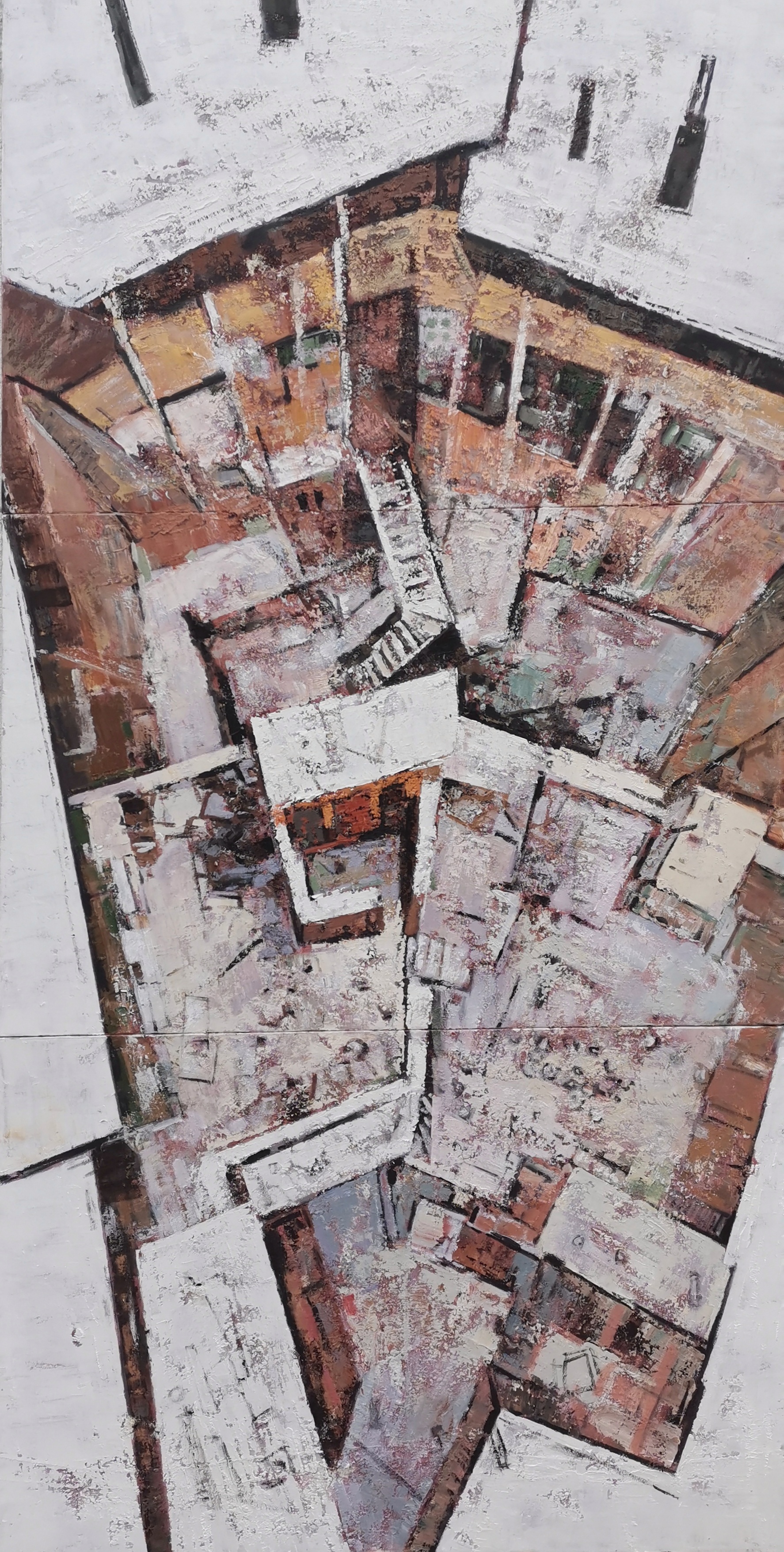 当代画家|记录时代情怀——纪戡《青岛里院》系列油画作品