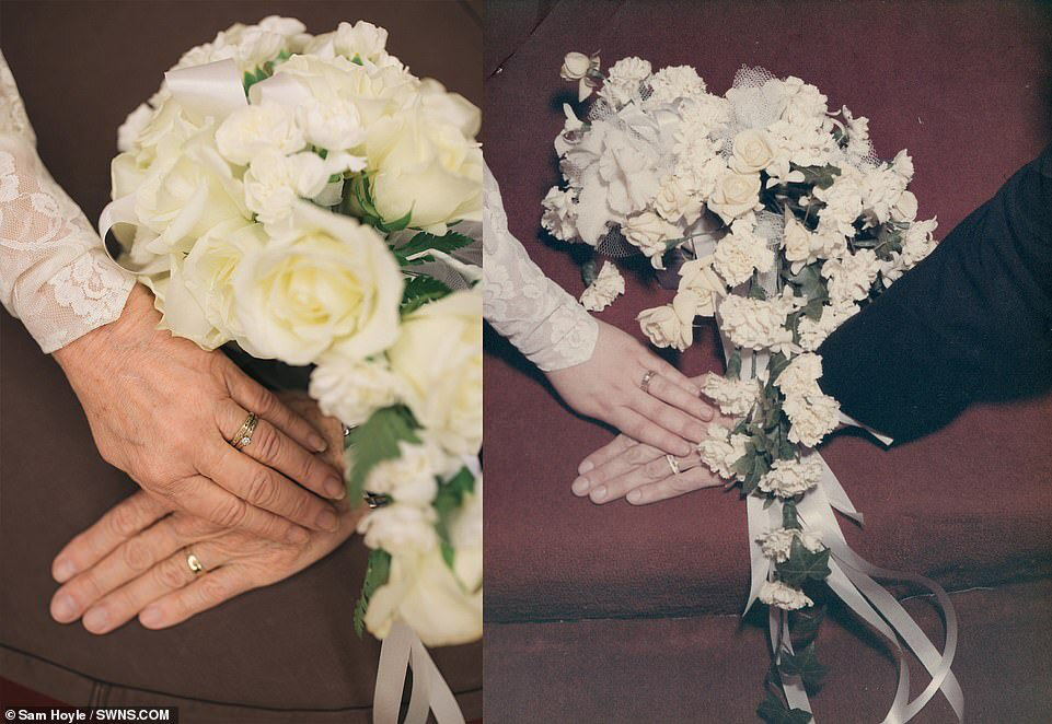 美國一對夫妻結婚50年後，兩人再次拍攝婚紗照，深度還原當年場景