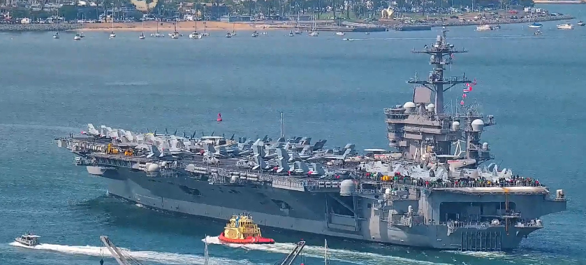 10万吨级美核航母袭来，满载上百架F35C战斗机，中国准备好了吗？