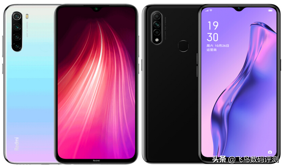 1099元128G大内存手机选红米note8还是OPPOA8
