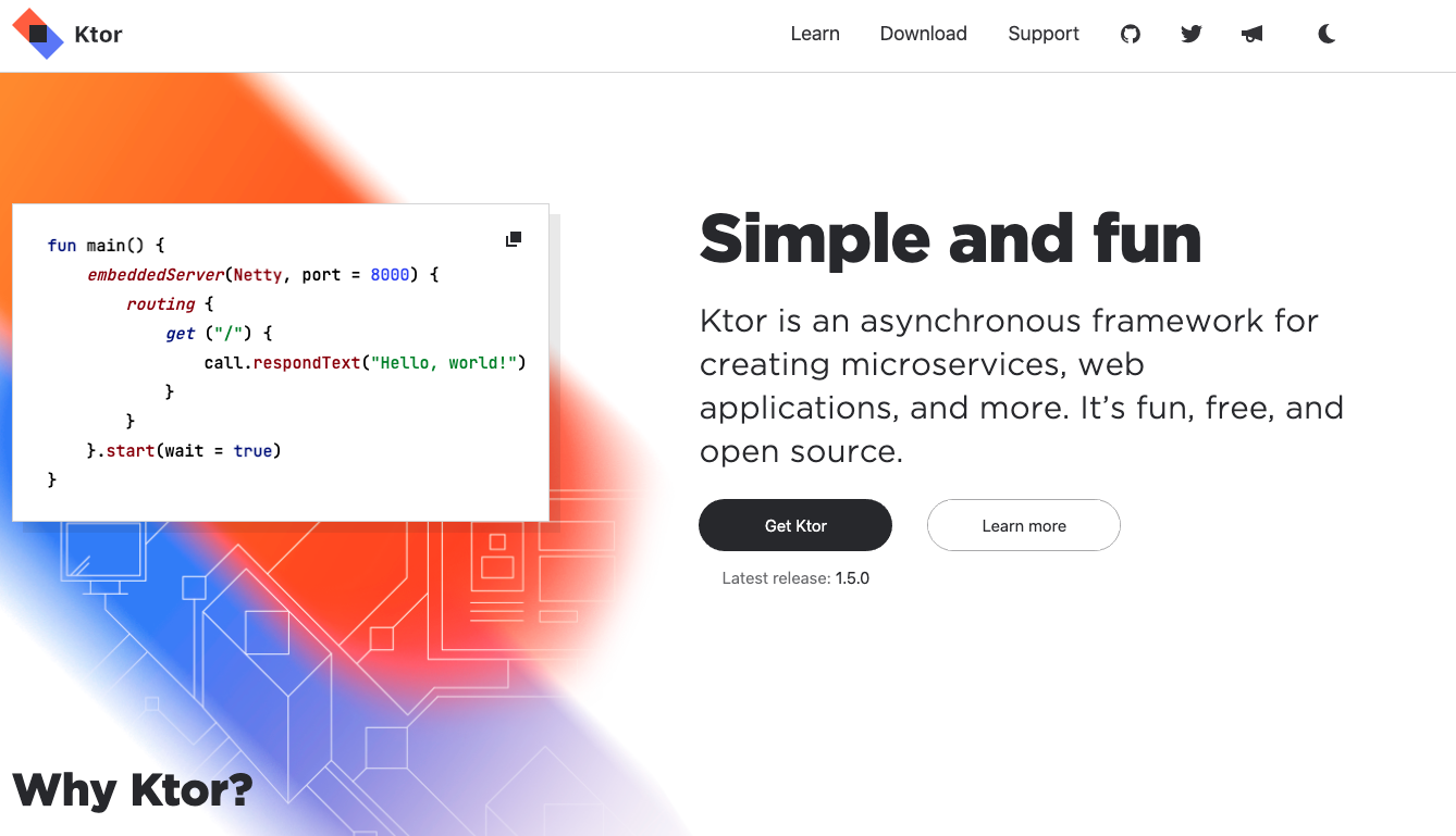 kotlin web框架 Ktor 1.5.0发布