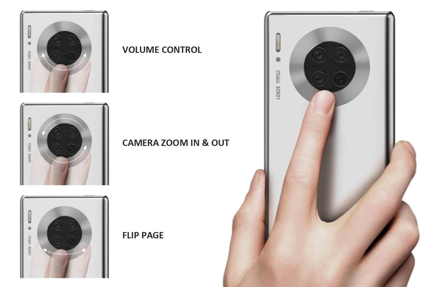 华为新手机外观设计专利曝出：监控摄像头旁含有显示器，或为华为公司P50设计方案