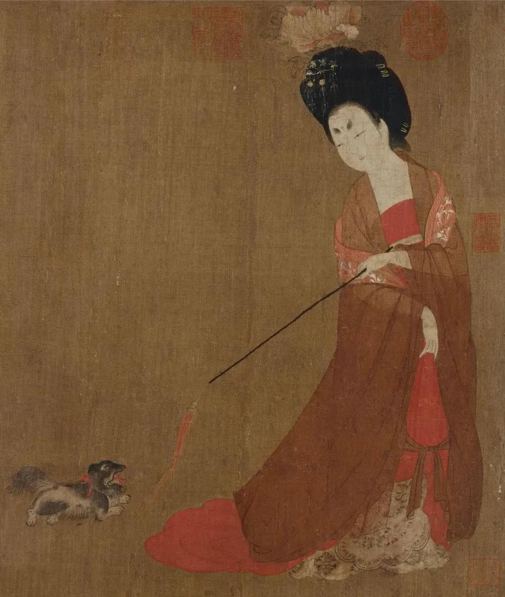 簪花仕女图 的持续探讨 一 佯弄红丝蝇拂子 收藏杂志 Mdeditor