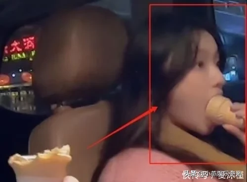 面对大大的冰淇淋，林允直接就上口，不是小口嘬，直接咬掉一大口