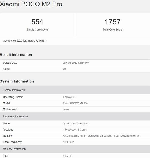 小米手機Poco M2 Pro將要公布，或配用驍龍720G 后置攝像頭四攝