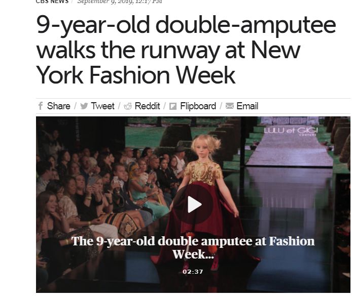 无腿女孩火遍外网，凭一己之力征服纽约时装周
