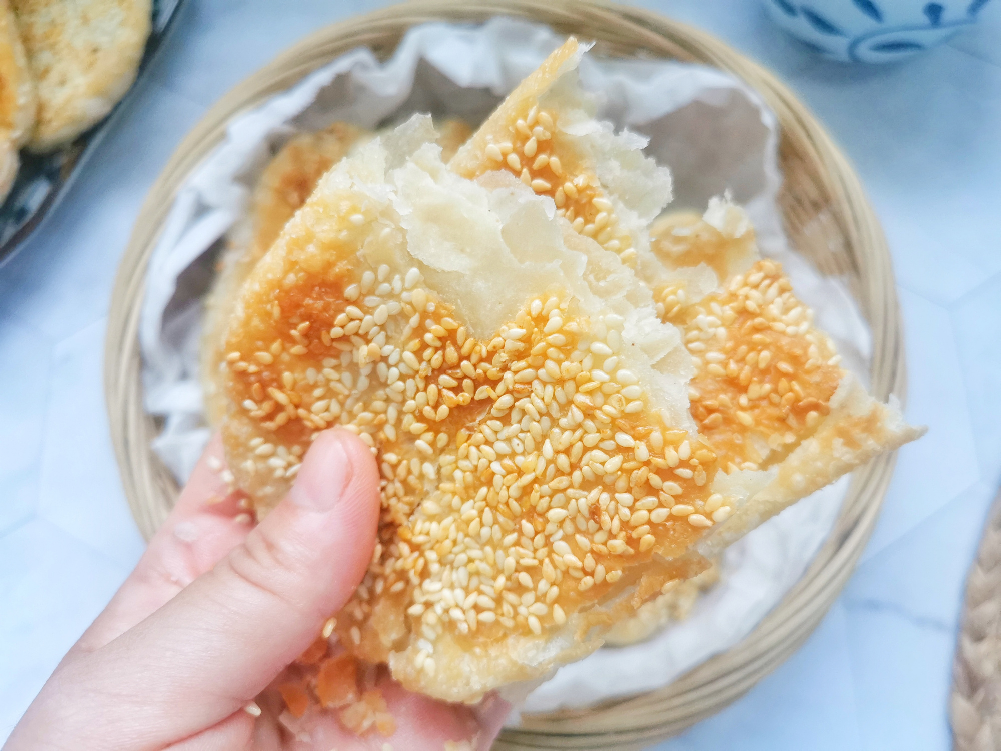 一块五一个，日售2000个，芝麻烧饼详细配方告诉你，不需要烤箱